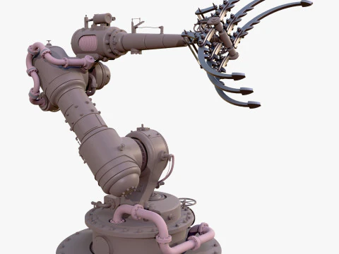 Braccio ad artiglio meccanico Steampunk M1 Modello 3D