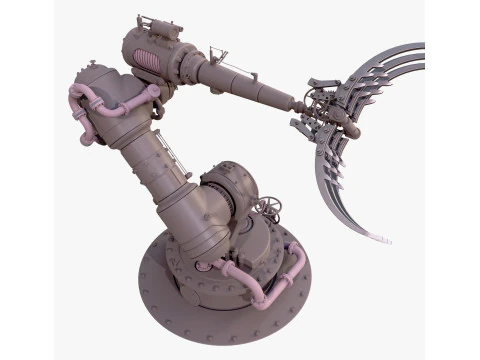 Braccio ad artiglio meccanico Steampunk M1 Modello 3D