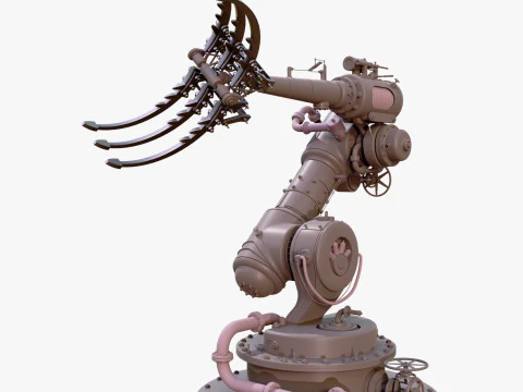 Braccio ad artiglio meccanico Steampunk M1 Modello 3D