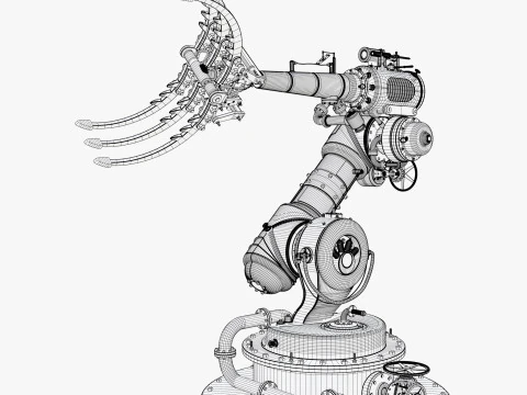 Braccio ad artiglio meccanico Steampunk M1 Modello 3D