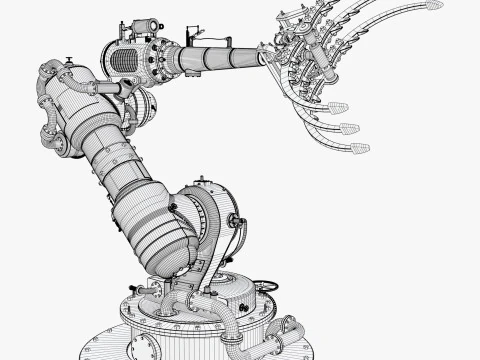 Braccio ad artiglio meccanico Steampunk M1 Modello 3D