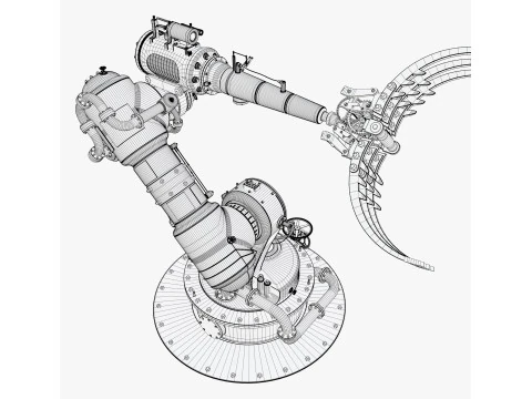 Braccio ad artiglio meccanico Steampunk M1 Modello 3D