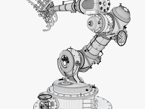 Braccio ad artiglio meccanico Steampunk M1 Modello 3D