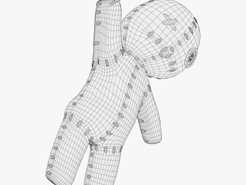 Voodoo Doll Burlap Pinned M1 3D Model