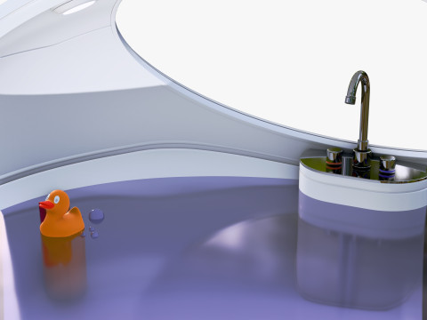 Futuristic Bath Pod M1 3D Model