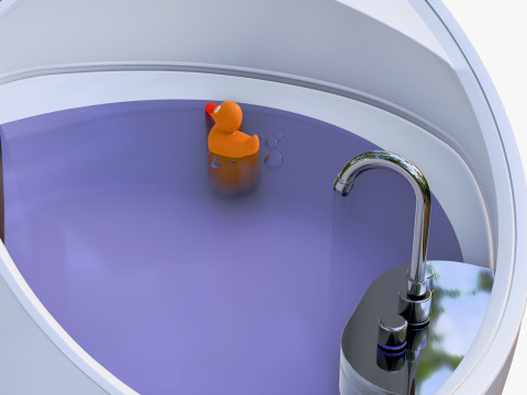 Futuristic Bath Pod M1 3D Model