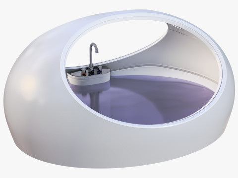 Futuristic Bath Pod M1 3D Model