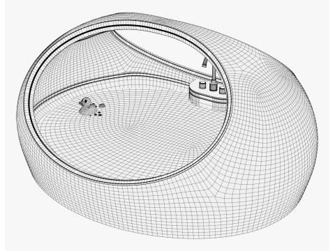 Futuristic Bath Pod M1 3D Model