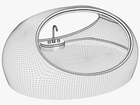 Futuristic Bath Pod M1 3D Model