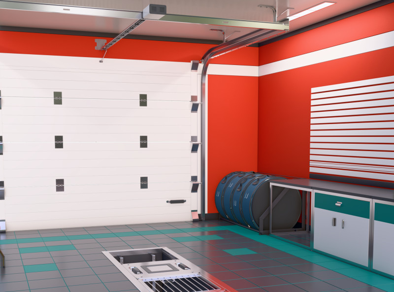 Auto Service Garage Interior M1 3D Model .c4d .max .obj .3ds .fbx .stl .blend 