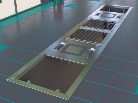 Auto Service Garage Interior M1 3D Model