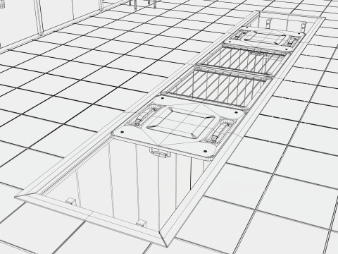 Auto Service Garage Interior M1 3D Model