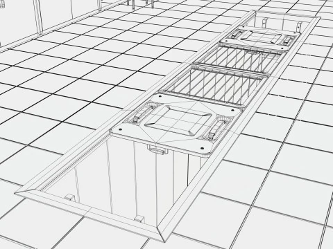 Auto Service Garage Interior M1 3D Model