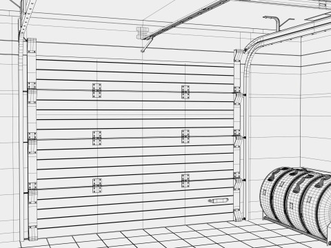 Auto Service Garage Interior M1 3D Model