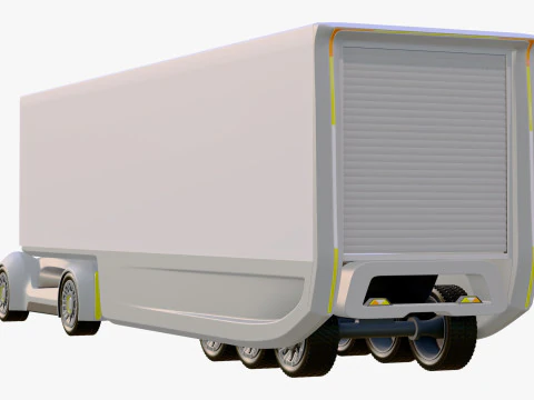 स्वायत्त भविष्यवादी कार्गो ट्रक एम2 3D मॉडल