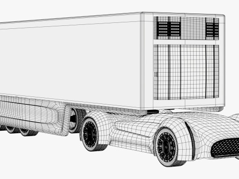 Autocarro da carico futuristico autonomo M2 Modello 3D
