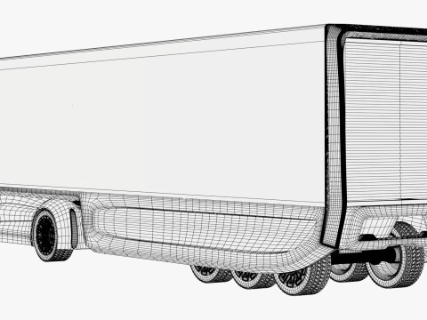 Autocarro da carico futuristico autonomo M2 Modello 3D