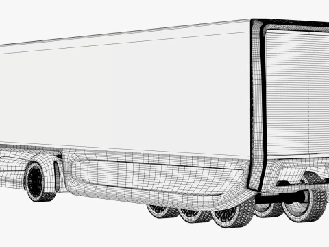 स्वायत्त भविष्यवादी कार्गो ट्रक एम2 3D मॉडल