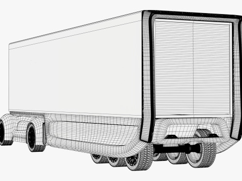 Autocarro da carico futuristico autonomo M2 Modello 3D