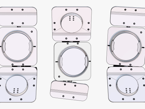 Industrial Studio Flood Light M1 3D Model