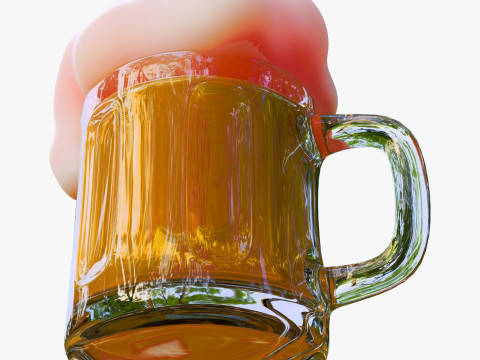 Stylized Beer Mug M1 3D Model