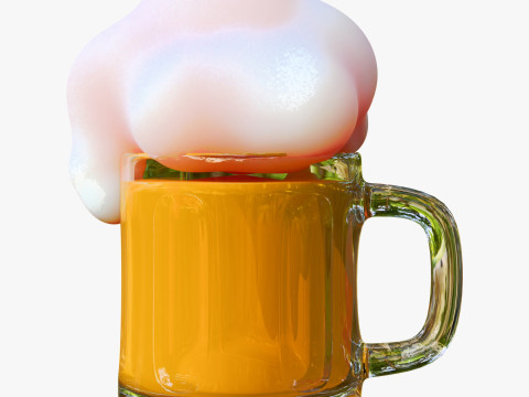 Stylized Beer Mug M1 3D Model