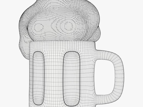 Stylized Beer Mug M1 3D Model