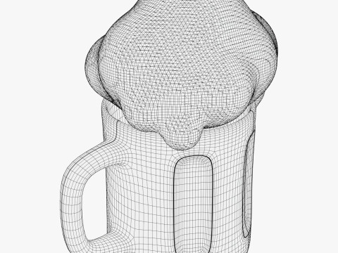 Stylized Beer Mug M1 3D Model