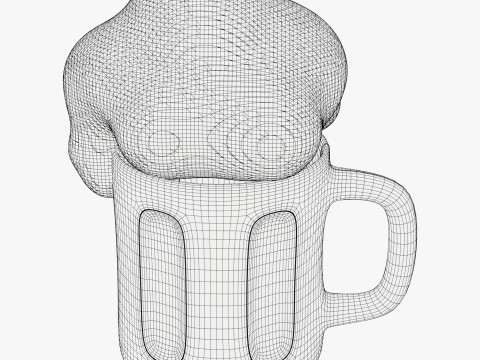Stylized Beer Mug M1 3D Model