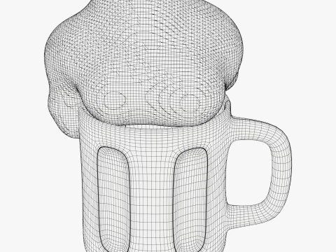 Boccale di birra stilizzato M1 Modello 3D