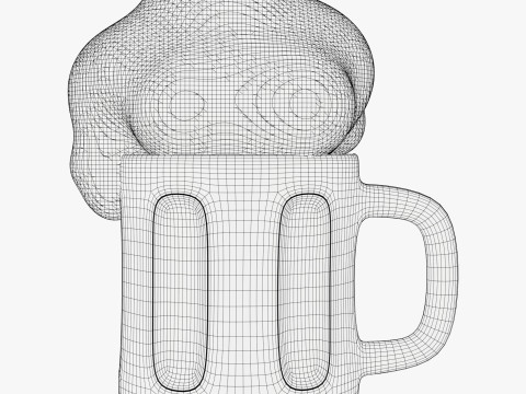 Stylized Beer Mug M1 3D Model