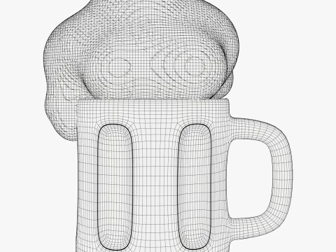 Boccale di birra stilizzato M1 Modello 3D