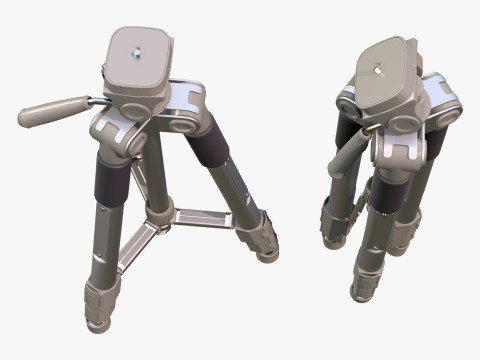 Professional Telescopic Tripod M1 3D Model