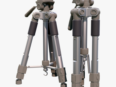 Professional Telescopic Tripod M1 3D Model