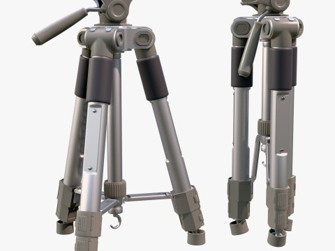 Professional Telescopic Tripod M1 3D Model