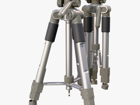 Professional Telescopic Tripod M1 3D Model