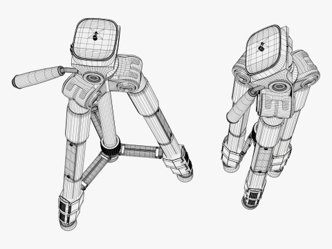 Professional Telescopic Tripod M1 3D Model