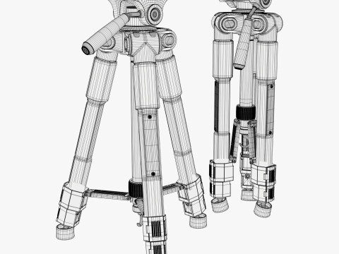 Professional Telescopic Tripod M1 3D Model