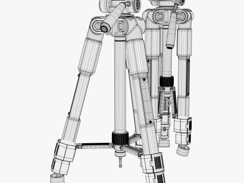 Professional Telescopic Tripod M1 3D Model