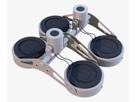 Tech Ceiling Quad Floodlight M1 3D Model