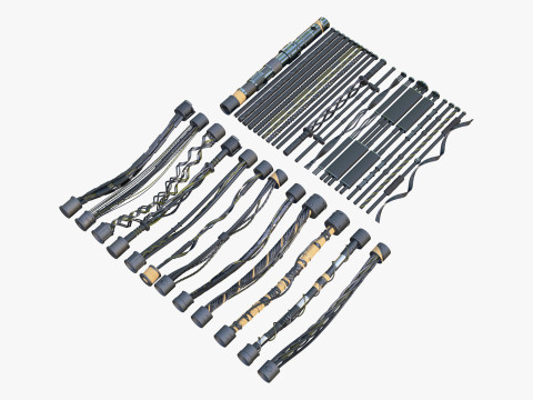 SciFi-kabel Kitbash M1 3D Model