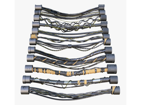 SciFi Cable Kitbash M1 3D Model
