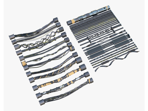 SciFi Cable Kitbash M1 3D Model