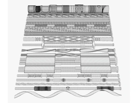科幻电缆 Kitbash M1 3D 模型