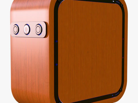 Custodia stilizzata in legno per personal computer M1 Modello 3D