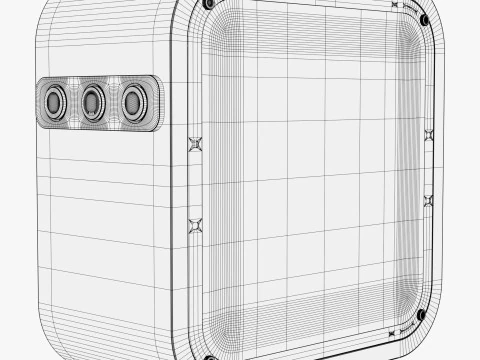 Custodia stilizzata in legno per personal computer M1 Modello 3D