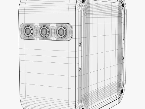 Custodia stilizzata in legno per personal computer M1 Modello 3D