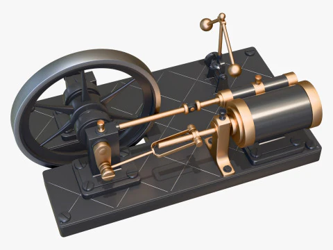 Vintage Steam Engine M1 3D Model