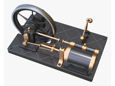 Vintage Steam Engine M1 3D Model