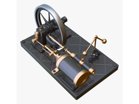 Vintage Steam Engine M1 3D Model